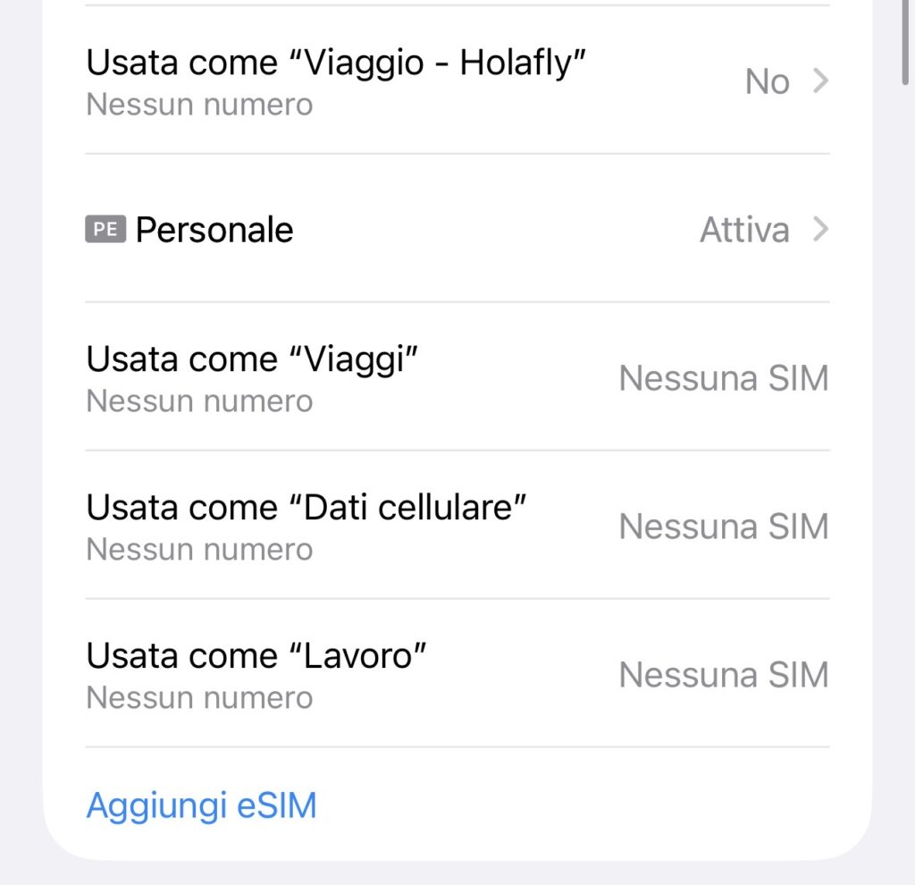 come installare eSIM Holafly su iPhone prima di andare in Cina